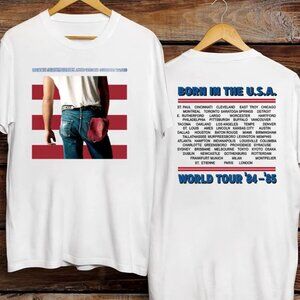 Bruce Springsteen Born in the USA World Tour '84-'85 2 Sided T-Shirt 186